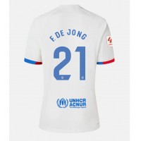 Dámy Fotbalový dres Barcelona Frenkie de Jong #21 2023-24 Venkovní Krátký Rukáv